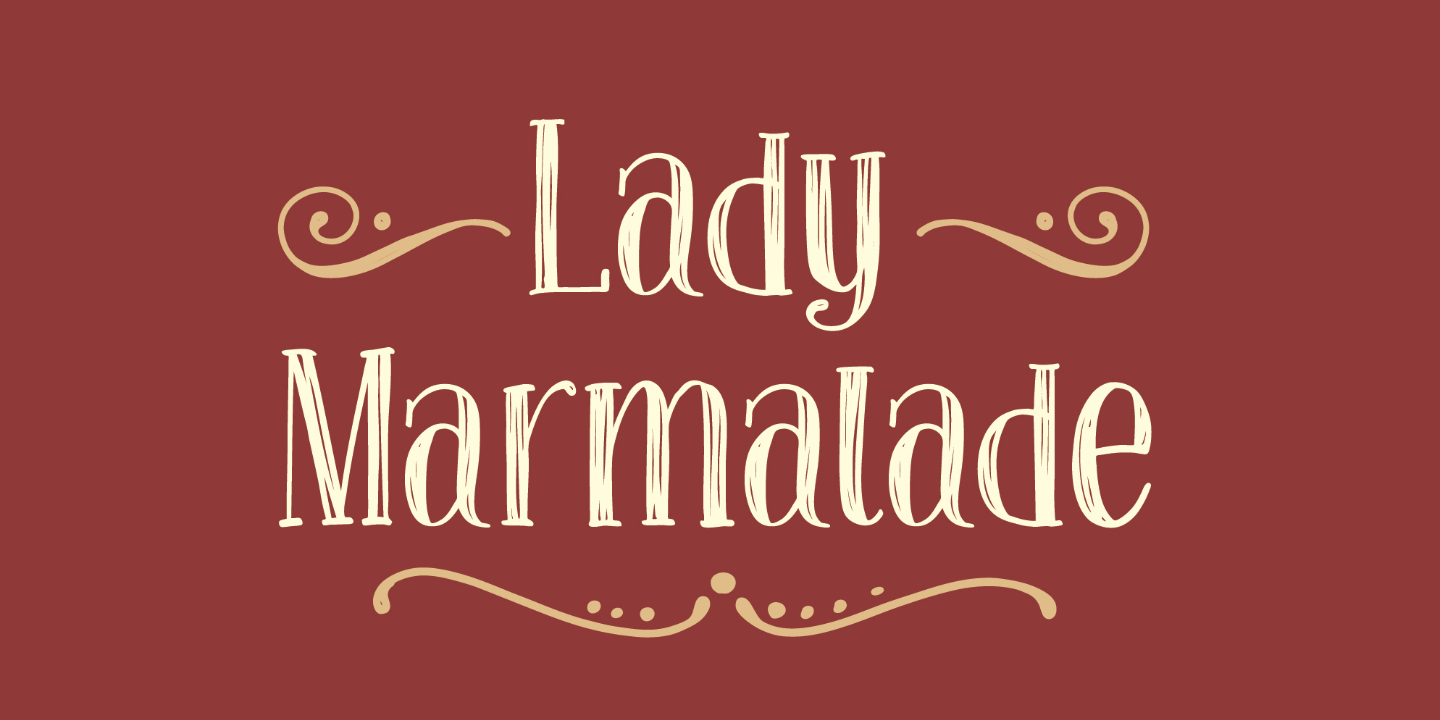 Beispiel einer Lady Marmalade-Schriftart #1